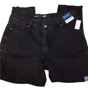 NWT Old Navy Jeans O.G. Straight 16 High Rise Ankle Denim Frayed Cuffs
